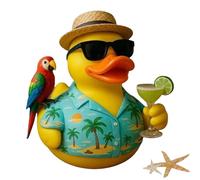 Dpptgh Jimmy Buffet Memorial Duck, Tropical Music Tribute Duck Figurine, Hand-Painted Ducks Collectibles Figures, Parrot Ducks Party Decorations, Gifts for Kids & Adults of All Ages(1Pc)