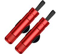 Dpptgh Safe Hero Life Hammer, 2 in 1 Car Safety Hammer, Multifunctional Auto Window Breaker Seatbelt Cutter Emergency Escape Tool, Car Seat Buckle Release Tool Under Water(Red*2pcs)