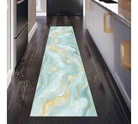 Dppyuxa Abstract Marble Texture Rug Runners for Hallways Non Slip Modern Wave Line Washable Long Runner Rug Fashion Fluid Kitchen Bedroom Corridor Entryway Floor Mat 60x120cm