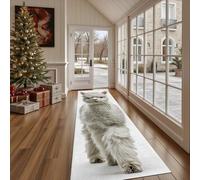 Dppyuxa Animals Alpaca Carpet Runners for Hallways Non Slip Cute Grass Extra Long Rug Machine Washable Runner Rugs Farm Animal Wild Animal Indoor Hallway Kitchen Bedroom 60x180cm