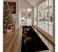 Dppyuxa Animals Dog Non Slip Kitchen Runner RugSketch Canine Washable Rugs Hall Runners for Hallways, Living Room Bedroom Corridor Carpet Cute Puppy Mat 60x240cm