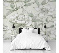 Dppyuxa Botanical Flower 3D Effect Wall Murals for Bedrooms Floral Peony Wallpaper Mural 300x210 cm Kids Living Room Home Decoration, Photo Paper Mural Non-Woven