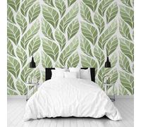 Dppyuxa Botanical Leaves Mural Wallpaper Modern Pattern Wall Mural 250x175 cm Art Prin Non-Woven Wall Murals Eco-Friendly Photo Wallpaper for Living Room Bedrooms Kitchen Home Decoration