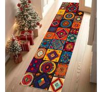 Dppyuxa Carpet Runners for Hallways Non Slip Bohemian Mandala Extra Long Rug Ethnic Geometric Machine Washable Runner Rugs Moroccan Square Indoor Hallway Kitchen Bedroom 60x180cm