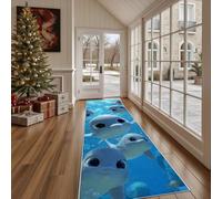 Dppyuxa Cute Dolphin Non Slip Kitchen Runner RugCartoon Animal Washable Rugs Hall Runners for Hallways, Living Room Bedroom Corridor Carpet Animals Ocean Mat 60x240cm