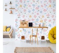 Dppyuxa Cute Floral Mural Wallpaper Love Hearts Wall Mural 250x175 cm Art Prin Non-Woven Wall Murals Eco-Friendly Photo Wallpaper for Living Room Bedrooms Kitchen Home Decoration