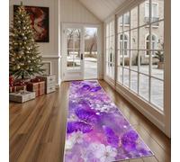Dppyuxa Fantasy Butterfly Carpet Runners for Hallways Non Slip Floral Flower Extra Long Rug Machine Washable Runner Rugs Cute Starry Indoor Hallway Kitchen Bedroom 60x180cm