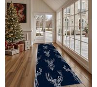 Dppyuxa Geometric Deer Rug Runners for Hallways Non Slip Abstract Animal Washable Long Runner Rug Modern Stag Kitchen Bedroom Corridor Entryway Rugs Floor Mat 60x120cm