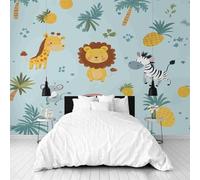 Dppyuxa Jungle Animals Mural Photo Wallpaper Safari Giraffe Wall Murals for Living Room Bedrooms 400x280 cm Mural Wallpaper Backdrop Wall Interior Decor 3D Effect Murals Restaurant Hallway