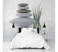 Dppyuxa Meditation Stone 3D Effect Wall Murals for Bedrooms Zen Water Wallpaper Mural 500x280 cm Kids Living Room Home Decoration, Photo Wallpaper Mural Non-Woven