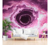 Dppyuxa Sci-Fi Cloud Portal 3D Effect Wall Murals for Bedrooms Gradient Sky Wallpaper Mural 300x210 cm Kids Living Room Home Decoration, Photo Paper Mural Non-Woven
