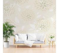 Dppyuxa Simple Floral 3D Effect Wall Murals for Bedrooms Minimalist Plant Art Wallpaper Mural 300x210 cm Kids Living Room Home Decoration, Photo Paper Mural Non-Woven