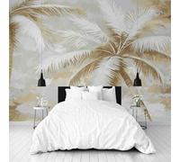 Dppyuxa Tropical Palm Tree Mural Wallpaper Botanical Leaves Wall Mural 450x315 cm Art Prin Non-Woven Wall Murals Eco-Friendly Photo Wallpaper for Living Room Bedrooms Kitchen Home Decoration