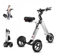 DPQYJPP 3 Wheel Scooters for Adults, Electric Scooter with Seat, 25-30Miles Range, Peak 250W Motor, Foldable Mobility Scooter 36V 8Ah Battery & Key Switch, Electric Trike with Reverse Function