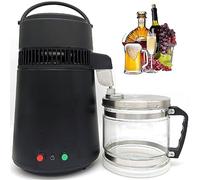 DPQYJPP 750W Stainless Steel Water Distiller - 4L Water Purifier for Home Use with Dual Button Design & Carbon Filter - Efficient Distilled Water Machine, Black