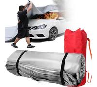 DPQYJPP Car fire blanket, emergency fireproof blankets for car, 1100°c reusable, fire extinguisher blanket for new energy vehicles, trucks, and motor vehicles, double-sided silicone coating 6x8m