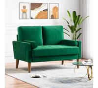 Dprodo 121CM Velvet Love Seat Couch with 2 Pillows in Green | Size: 1 Pack Dprodo Green 1 Pack