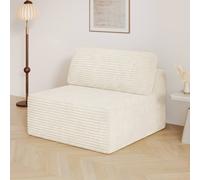 Dprodo Corduroy Modular Sofa, Only Middle Seat, 25V9 in Beige Dprodo Beige