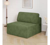 Dprodo Corduroy Modular Sofa, Only Middle Seat, 25V9 in Green Dprodo Green