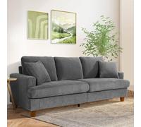 Dprodo Deep 3 Seat Sofa, 220cm Mid Century Modern Couches in Grey Dprodo Grey