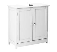 Dprodo Pedestal Sink Storage Cabinet with 2 Doors in White Dprodo White