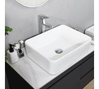 Dprodo White Ceramic Rectangular Vessel Sink | Size: 400mm x 830mm Dprodo White 400mm x 830mm