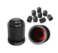 Dproducts Tyre Valve Caps, 10 Pack, with O-Ring Seal, Universal Stem Dust Covers for SUV, Cars, Bikes, Motorcycles, Trucks, Heavy-Duty, Airtight, Screw-On, Easy Operation, Black