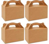 Dproptel 30 PCS Decorative Party Favor Kraft Paper Gift Packaging Box with Lid for DIY Crafting, Cube, Cupcake, Kraft Present Boxes for Birthday, Wedding, Anniversary (Brown)