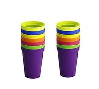 Dproptel Unbreakable Rainbow Party Cups 7oz/200ML Kids Mug Plastic Cups Reusuable Beakers Drinkware Set for BBQ Wedding Camping Picnic Parties 14pcs