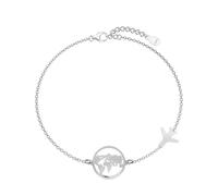 DPSQQ Adjustable Airplane Bracelet for Women 925 Sterling Silver Fly Plane Delicate Bracelets Minimalist Statement Hypoallergenic Chain Jewelry(Silver)