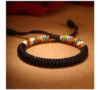 DPSQQ Handmade Weave Tibetan Buddhist Bracelets Men Women Woven Knots Lucky Red String for Protection(Brown,Men)