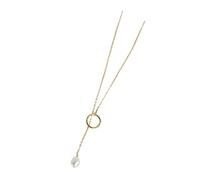 DPSQQ Necklace,Girls accessories Pearl Clavicle Chain Trendy Jewelry Necklaces for Women Gold Stainless Steel Birthday Gift