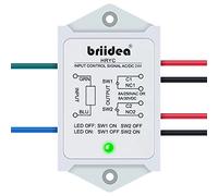 DPST 1NO 1NC 8Amp Power Relay Module, Briidea 24V AC/DC Power Relay Control Voltage, White