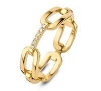 DPT ANTWERP Unchain Ring | Natural White Diamond 6 Pieces | 18K Yellow Gold Vermeil | 925 Sterling Silver | 5x2mm, Sterling Silver, Diamond, Gold, Diamond