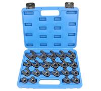 DPTOOL Crows Foot Wrench Set Metric 8-32mm Flare Nut Crowfoot Wrench Set | 1/2" and 3/8” Drive 6 Point Crows Feet Wrench Set 21Pcs Flare Nut Wrench Kit for Removing Nuts from hard-to-reach Areas
