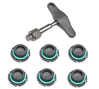 DPTOOL Oil Drain Plug Kit with O-Ring Seal Compatible with BMW N20 N26 Engine X1 X3 2/3/4/5 Series Rear-Wheel Drive Models 11137605018 Oil Pan Drain Plug Remove Install Tool