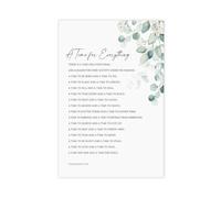 DPURPIWADY Canvas Wall-Art Christian Decor Ecclesiastes 31-8 Bible Verse A Time for Everything Print for Home Office Inspirational Scripture Poster(Framed,12x18inch(30x45cm))