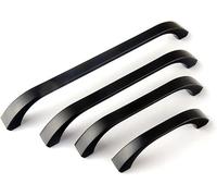 DPWOUM 4Pcs Black Furniture Handles Drawer Handles Railing Handle Handle Handles for Kitchen Drawer, Door, Cupboards, Home Office Decoration, Cupboard Accessories