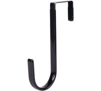 DPWOUM Black Wreath Hanger - Strong Bearing Fall Christmas Halloween Decorations, Carbon Steel Door Hook 5" Height, Home Décor Accents