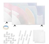 Dpwrrot TV Moving Box Cushioning Supplies Set Include 2 Pcs Foam Flat Screen TV Cover for Moving Fits Up to 65''W x 36''H Display Screen and 16 Pcs Foam Corner Edge Protectors, Packing Tape 200 cm