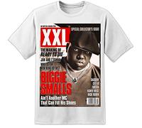 DPX-1 Biggie Smalls Hip HOP Rapper Magazine T Shirt (Medium) White