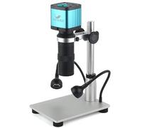 DPXTFJKDS 48MP 4K 2K 1080P HDMI USB Electronic Digital Video Microscope Camera 10-130X Zoom C Mount Lens 56 LED Mobile Phone Repair Tools(C Microscope Set)