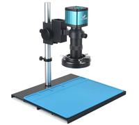 DPXTFJKDS 48MP 4K 2K 1080P HDMI USB Electronic Digital Video Microscope Camera 10-130X Zoom C Mount Lens 56 LED Mobile Phone Repair Tools(A Microscope Set)