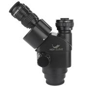 DPXTFJKDS 7X-45X 3.5X-90X Simul-Focal Trinocular Microscope Zoom Stereo Microscope Head 0.5x 2.0x Auxiliary Objective Lens C-mount Camera(Red)