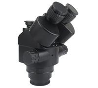 DPXTFJKDS 7X-45X 3.5X-90X Simul-Focal Trinocular Microscope Zoom Stereo Microscope Head 0.5x 2.0x Auxiliary Objective Lens C-mount Camera(Orange)