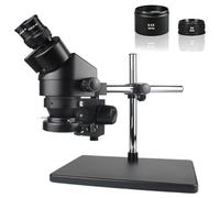 DPXTFJKDS 7X - 45X Continuous Zoom Magnification Stereo Microscope Industrial Binocular Microscope LED Ring Light For Phone PCB Soldering(Purple)