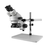 DPXTFJKDS 7X - 45X Continuous Zoom Magnification Stereo Microscope Industrial Binocular Microscope LED Ring Light For Phone PCB Soldering(Green)