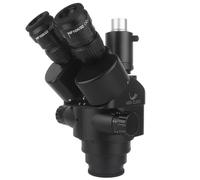 DPXTFJKDS 7X-45X Simul-Focal Trinocular Zoom Stereo Microscope Head 0.5x 2.0x Auxiliary Objective Lens C-mount Camera Adapter(Silver)