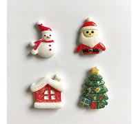 DPXWCCH 4 Pieces Christmas Style Cover Minders for Diamond Painting, Magnetic Snowman Santa Claus Xmas Tree Cover Holder,5D Diamond Art Tool Accessories