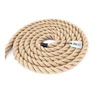 DQ-PP JUTE ROPE | 5m long | 16mm thick | 3-strand | Brown cord from 100% natural fibres | Sailing, transport and industry | DIY, decorations and craft | Home and garden